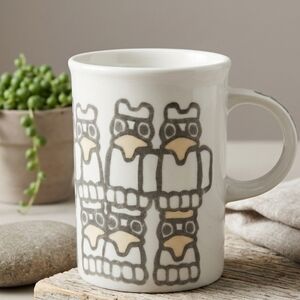 Marc Tetro Vintage Totem Owl Mug Danesco Canadian Art Graphic Coffee Cup 10oz